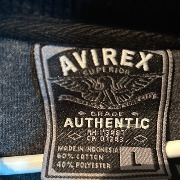 Avirex Gray and Black Two-Toned Hoodie - Picture 2 of 7